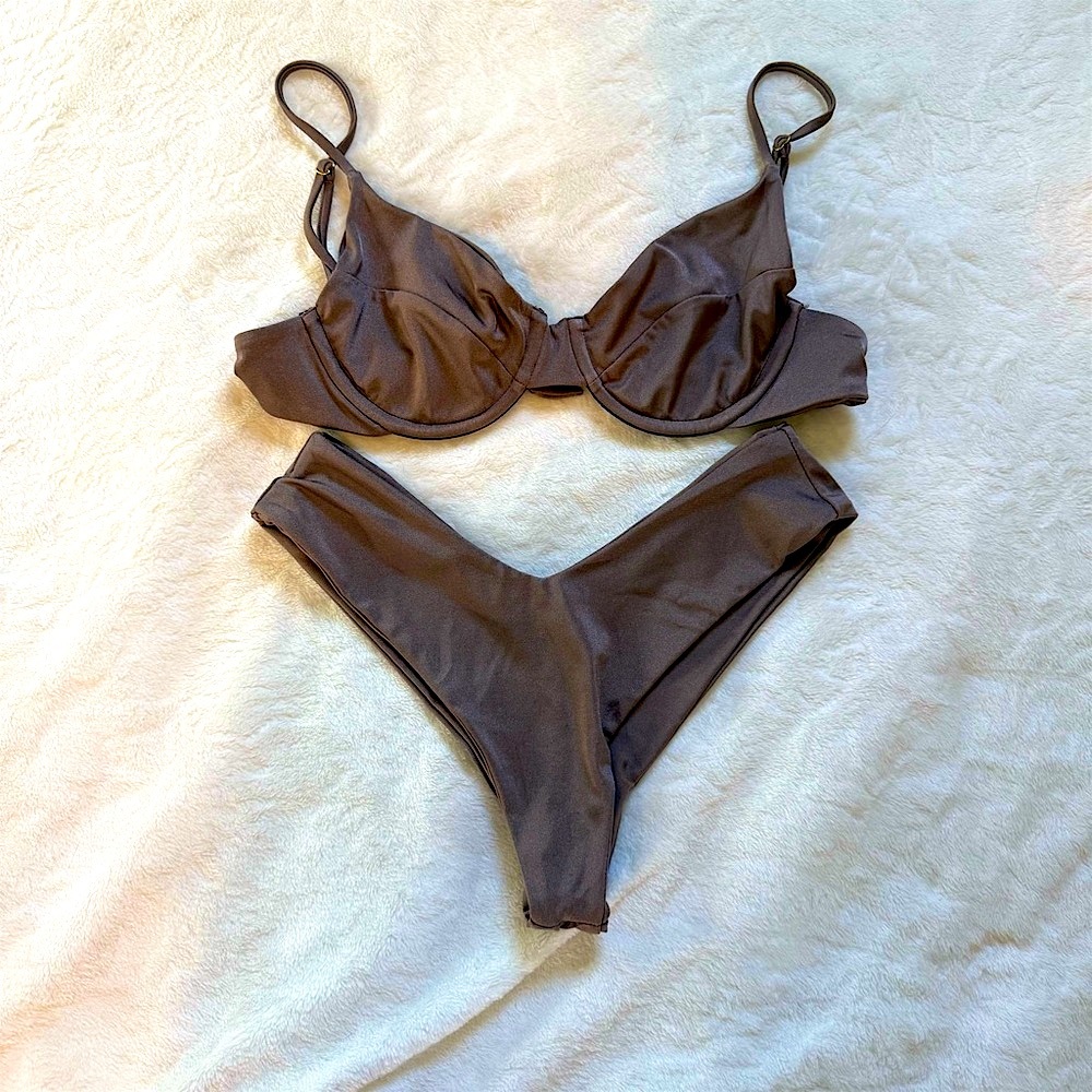 Skatie Brown Bikini Set